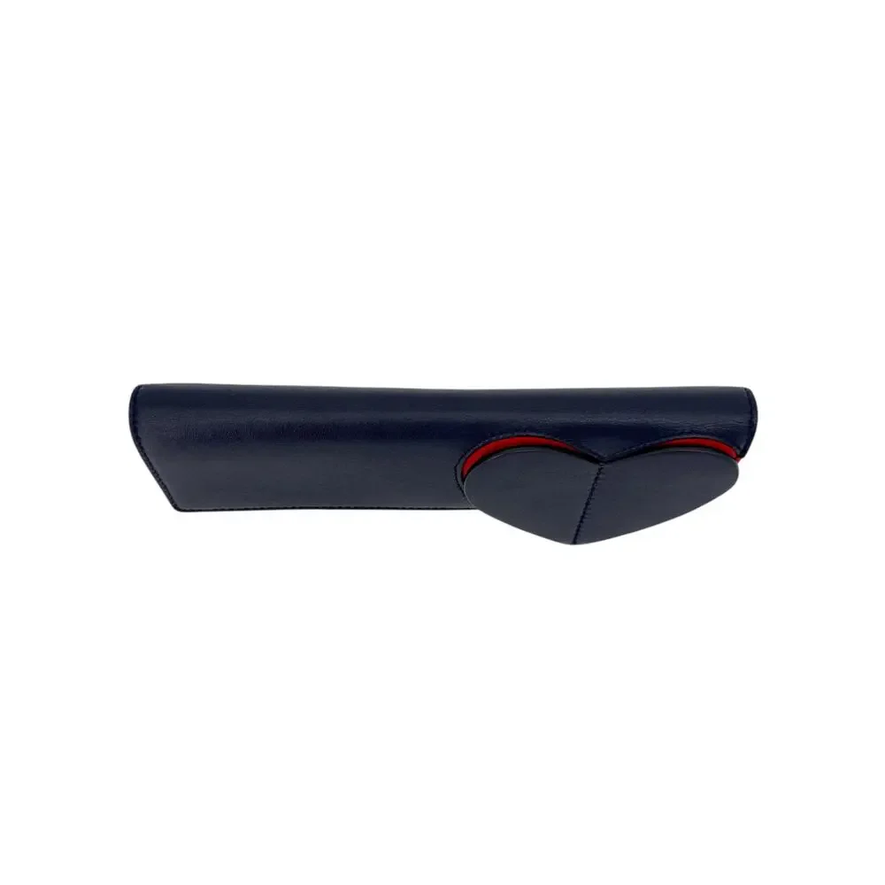 TORY BURCH Leather Heart Clutch in Tory Navy - Picture 4 of 12